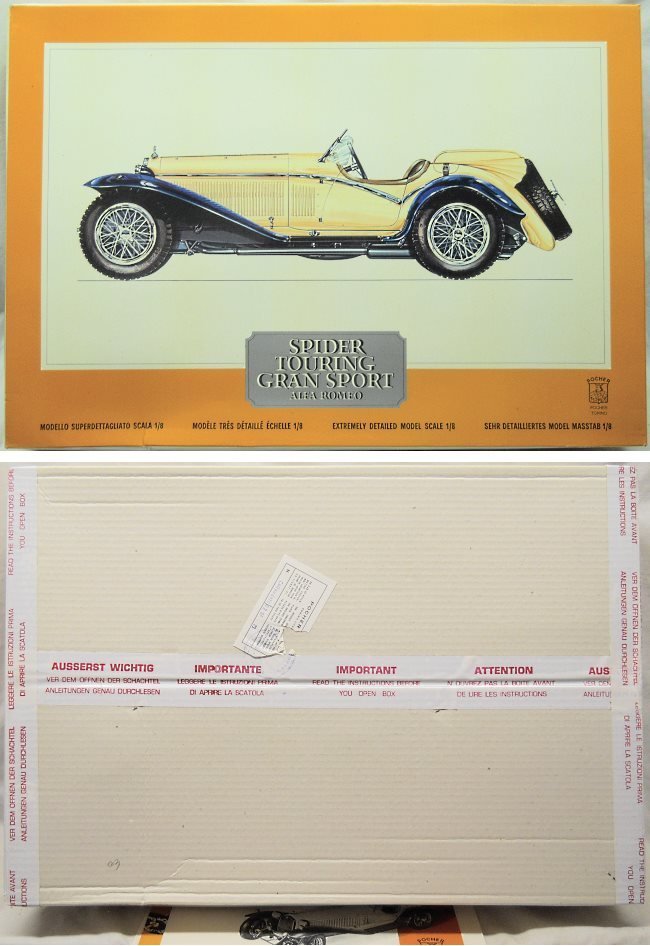 Pocher 1/8 Alfa Romeo Spider Touring Gran Sport 1932, K73 plastic model kit